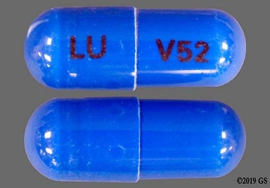 Blue Capsule LU V52 - Ziprasidone Hydrochloride 40mg Capsule