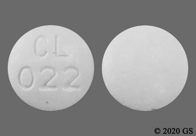 White Round Cl 022 - Carisoprodol 350mg Tablet