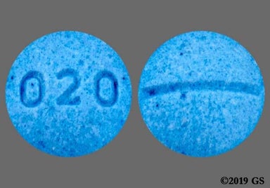 Blue Round 020 - Nadolol 20mg Tablet