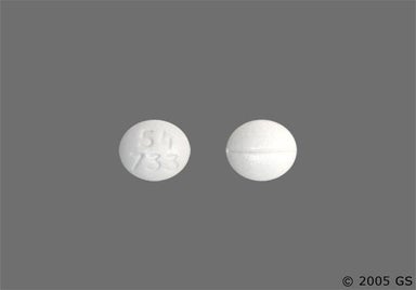 White Round 54 733 - Morphine Sulfate 15mg Tablet