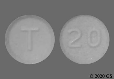 White Round T And 20 - Telmisartan 20mg Tablet