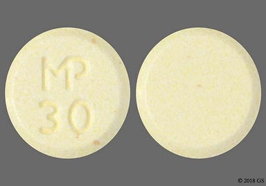 Yellow Round Mp 30 - Chlorthalidone 25mg Tablet