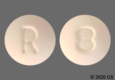 Yellow-Orange Round R And 8 - Ramelteon 8mg Tablet