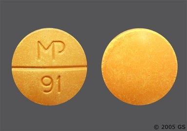 Yellow Round MP 91 - Sulfasalazine 500mg Tablet