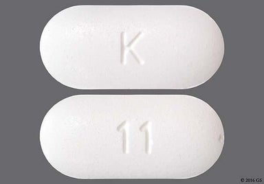 White Oblong 11 And K - Metronidazole 500mg Tablet