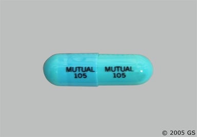 Blue Capsule MUTUAL 105 MUTUAL 105 - Doxycycline Hyclate 100mg Capsule