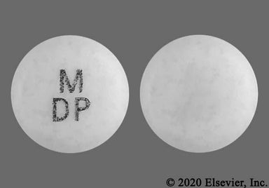 White Round M Dp - Doxylamine Succinate and Pyridoxine Hydrochloride 10mg-10mg Delayed-Release Tablet
