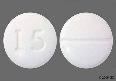 White Round I 5 - Fosinopril Sodium/Hydrochlorothiazide 20mg-12.5mg Tablet