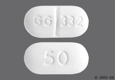 White Oblong 50 And Gg 332 - Levothyroxine Sodium 50mcg Tablet