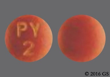 Maroon Round PY 2 - Phenazopyridine Hydrochloride 200mg Tablet
