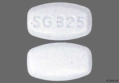 Blue Modified rectangle SG 325 - Aripiprazole 5mg Tablet