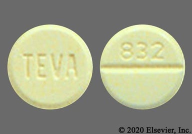 Yellow Round TEVA - Clonazepam 0.5mg Tablet