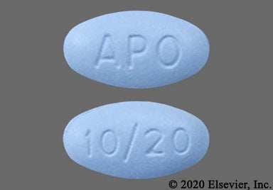 Blue Oval 10/20 And Apo - Amlodipine Besylate/Atorvastatin Calcium 10mg-20mg Tablet