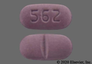 Purple Oblong 562 - Colchicine 0.6mg Tablet