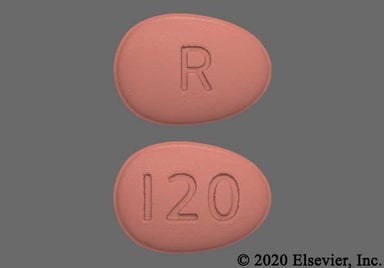 Red Oval 120 And R - ORGOVYX 120mg Tablet