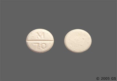 White Round M 70 - Clorazepate Dipotassium 15mg Tablet