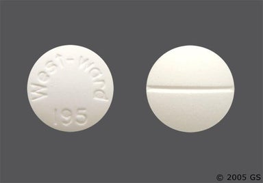 White Round West-ward 195 - Chloroquine Phosphate 250mg Tablet