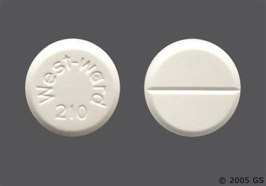 White Round West-ward 210 - Chlorothiazide 500mg Tablet