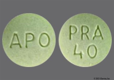 Green Round Pra 40 And Apo - Pravastatin Sodium 40mg Tablet