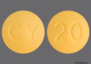 Yellow Round 20 And Cy - Rosuvastatin Calcium 20mg Tablet