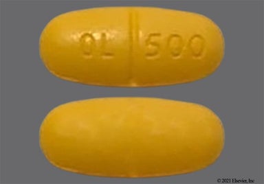 Yellow Oblong Ol 500 - Levetiracetam 500mg Tablet