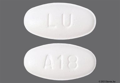 White Oval A18 - Atorvastatin Calcium 40mg Tablet
