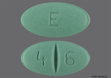 Green Oval 46 And E - Losartan Potassium 50mg Tablet