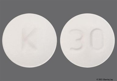 White Round K And 30 - Amlodipine/Olmesartan Medoxomil 10mg-40mg Tablet