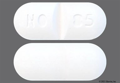 White Oblong N085 - Chlorzoxazone 500mg Tablet