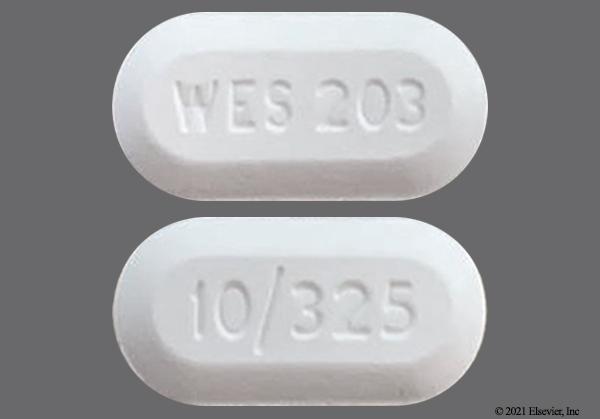 Oxycodone 10 325 white round pill
