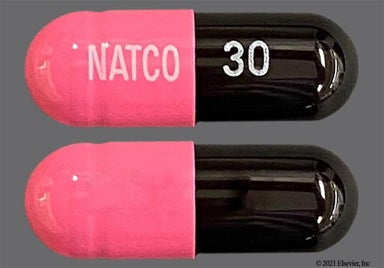 Blue, Pink Capsule NATCO 30 - Lansoprazole 30mg Delayed-Release Capsule