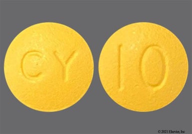 Yellow Round 10 And Cy - Rosuvastatin Calcium 10mg Tablet