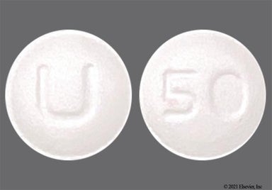 White Round U And 50 - Quetiapine Fumarate 50mg Tablet