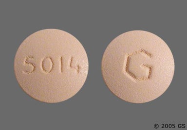 Tan Round 5014 - Spironolactone/Hydrochlorothiazide 25mg-25mg Tablet