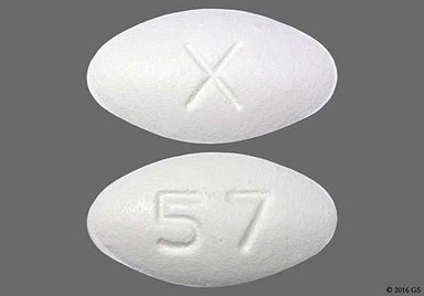 White Oval X And 57 - Raloxifene Hydrochloride 60mg Tablet