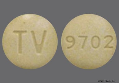Yellow Round 9702 And Tv - Carbidopa/Levodopa 25mg-100mg Tablet