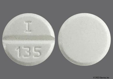 White Round I 135 - Allopurinol 100mg Tablet