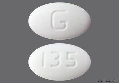 White Oval G And 135 - Abiraterone Acetate 250mg Tablet