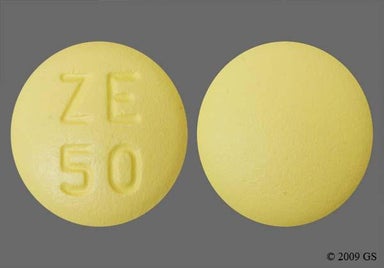 Yellow Round ZE 50 - Dipyridamole 75mg Tablet