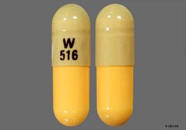 Green, Orange Capsule W 516 - Tamsulosin Hydrochloride 0.4mg Capsule