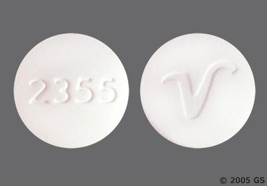 White Round V And 2355 - Butalbital/Acetaminophen/Caffeine 50mg-325mg-40mg Tablet