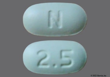 Green Oblong 2.5 And N - Naratriptan Hydrochloride 2.5mg Tablet