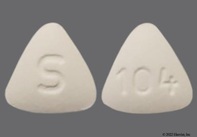 White Triangle 104 And S - Sumatriptan Succinate 100mg Tablet