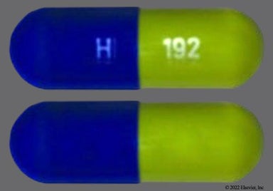 Blue, Green Capsule H 192 - Duloxetine 60mg Delayed-Release Capsule