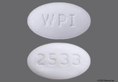 White Oval 2533 And Wpi - Dalfampridine 10mg Extended-Release Tablet