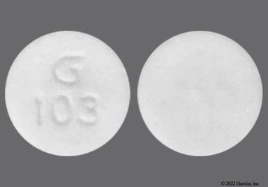 White Round G 103 - Simethicone 80mg Chewable Tablet (Mint)