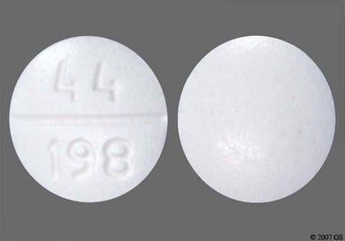 White Round 44 198 - Quality Choice Motion Sickness Relief 50mg Tablet
