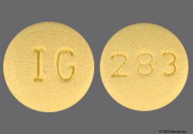 Yellow Round 283 And Ig - Cyclobenzaprine Hydrochloride 10mg Tablet