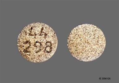 Brown Round 44 298 - Quality Choice Vegetable Laxative 8.6mg Tablet