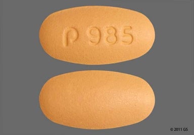 Orange Oval P 985 - Nateglinide 120mg Tablet